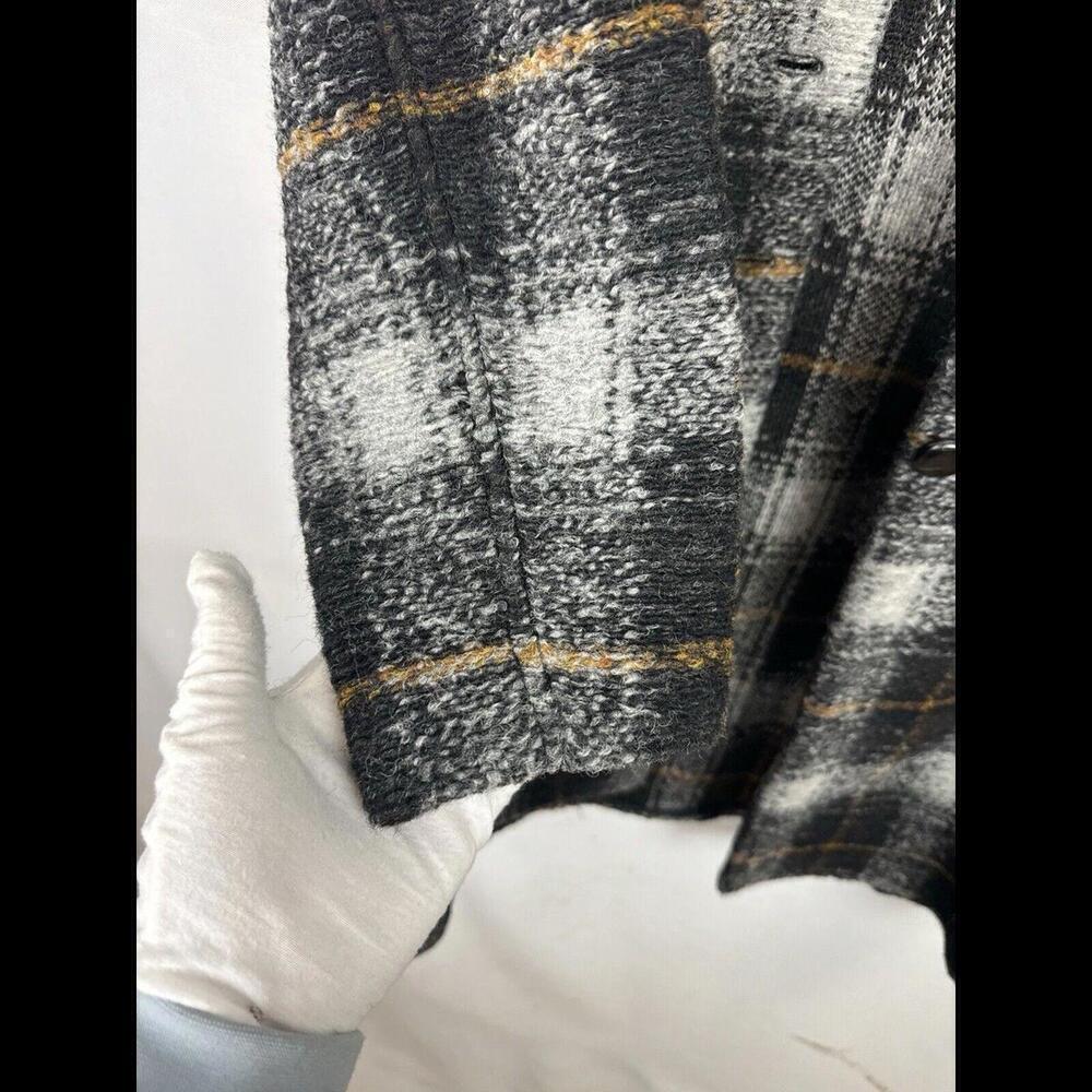 Isabel Marant Etoile Plaid Gabriel Coat Wool Blend Grey Size 38 FR, 6 US - Picture 4 of 8